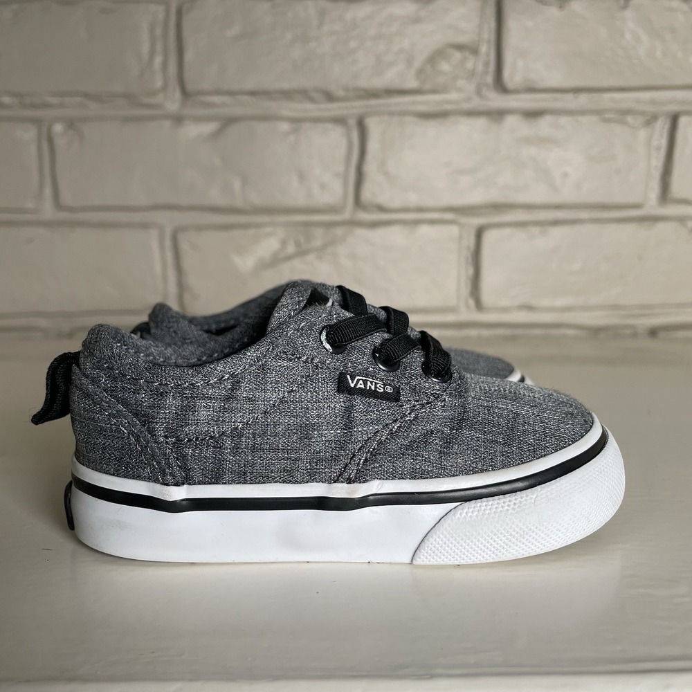 Toddler Vans Shoes Size 5C Slip On No Tying Classic Skate Kids Baby Gray